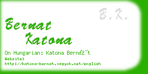 bernat katona business card
